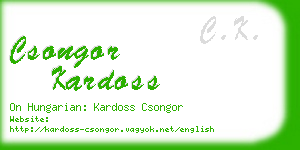 csongor kardoss business card